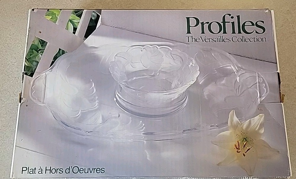 Vintage 1988 Profiles Chip and Dip Platter J303 New in Box
