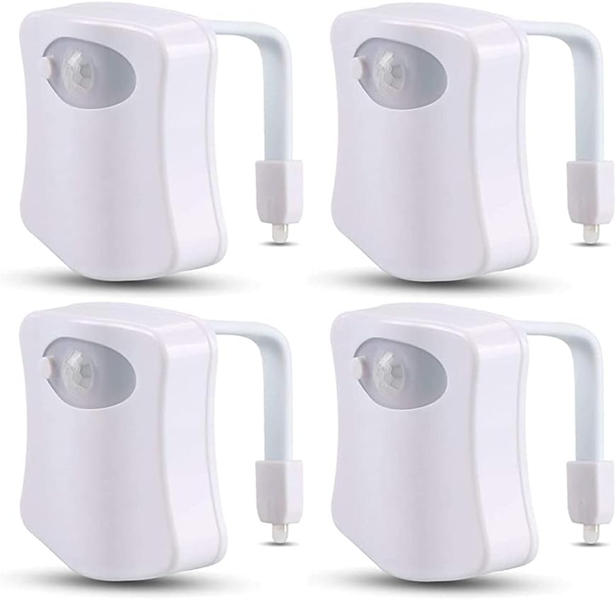 4 Pack Color Changing Toliet Night Light Motion Sensor Led Toilet Motion Activat