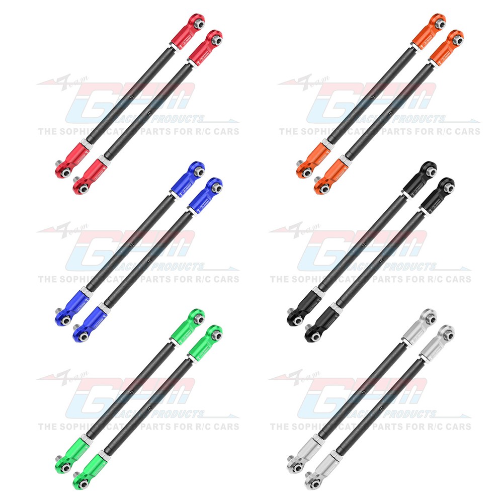 GPM Carbon Steel Adjustable Front Steering Rod with 7075 Alloy Ends for TRAXXAS X-Maxx