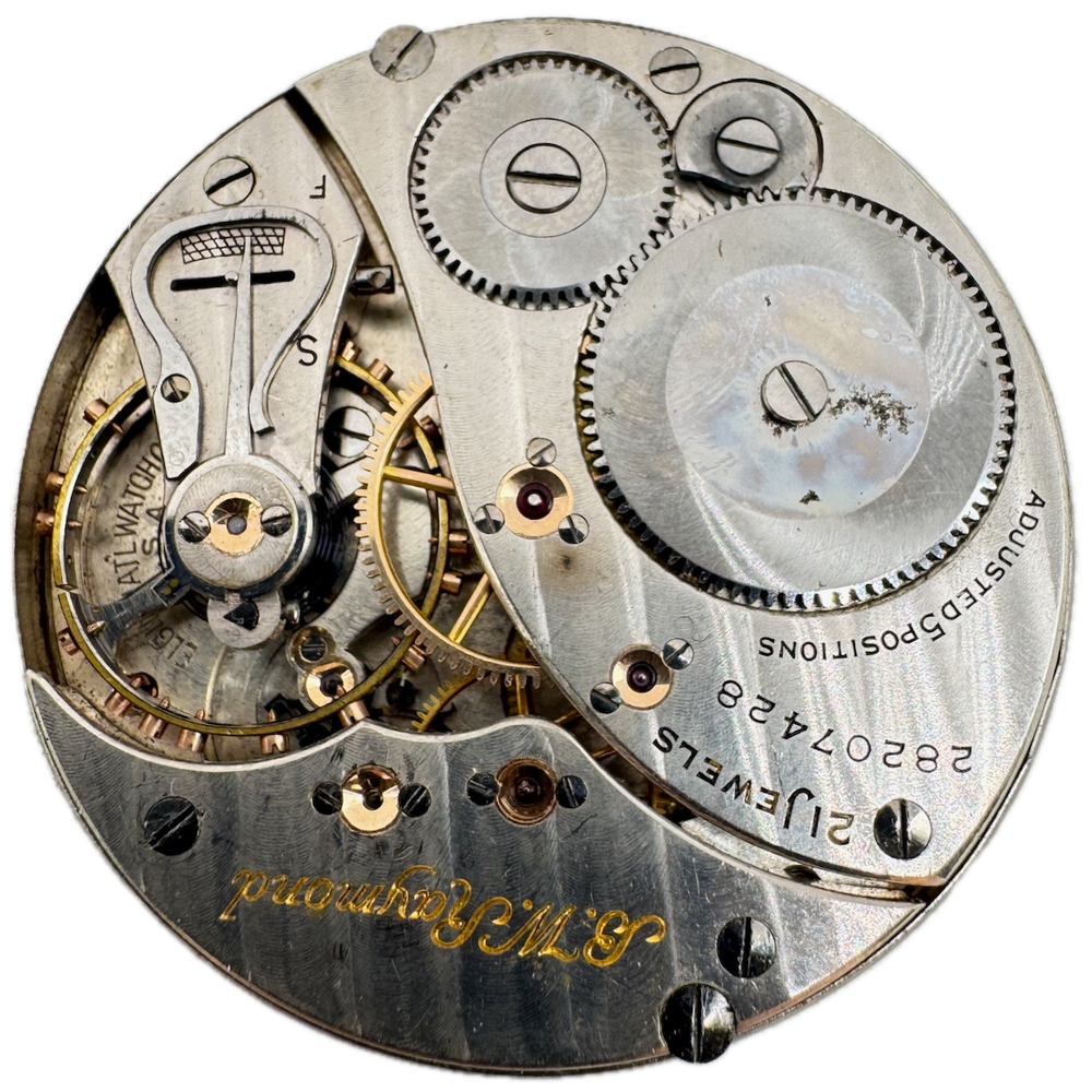 Antique 16s Elgin B.W. Raymond Mechanical Railroad Pocket Watch Movement 478
