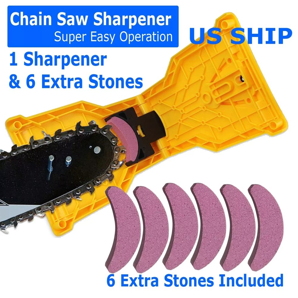 Chainsaw Teeth Sharpener 14-20in Chain Saw Blade Bar Fast Sharpening Stone Tool'