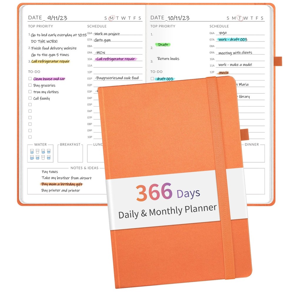 366 Days 2024 Planner 366 Days Forvencer Daily Weekly and Monthly Planner 202...
