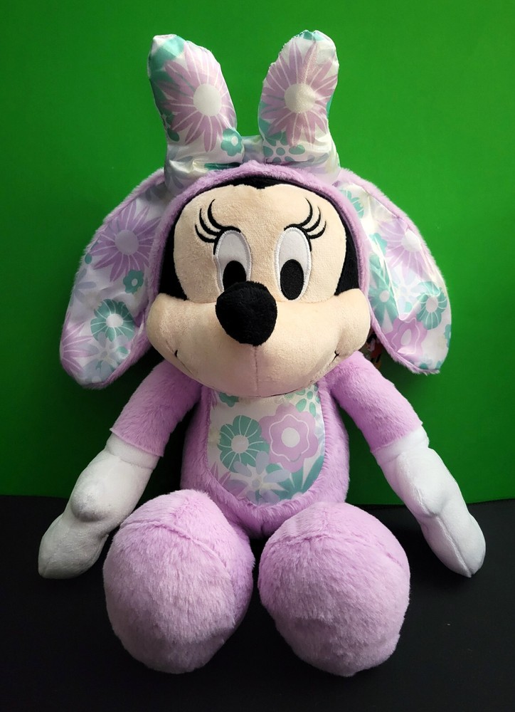 Disney Minnie Mouse Green Easter Bunny with Flowers 18