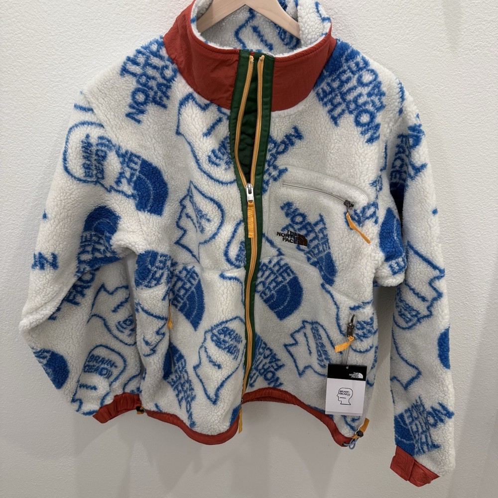 The North Face x Brain Dead Extreme Pile Full Zip Fleece White Size M | NEW