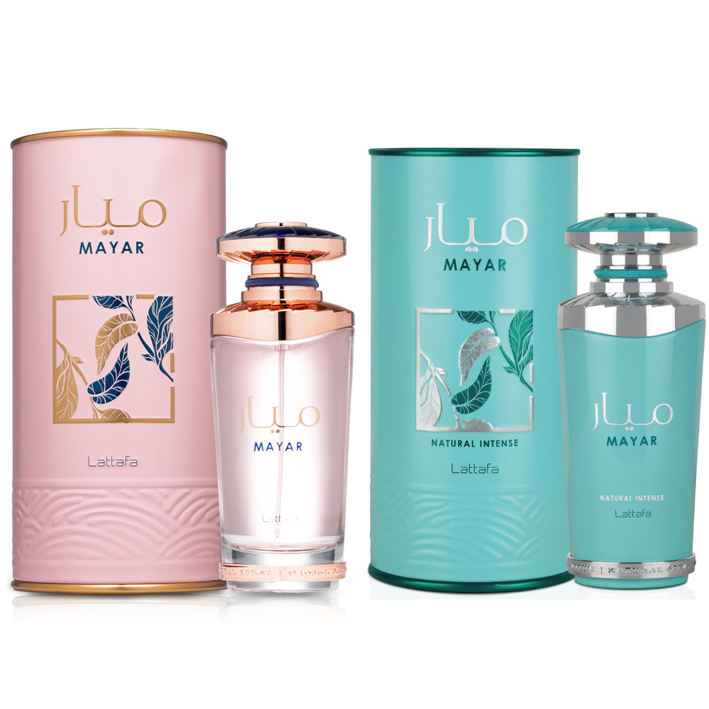 Lattafa Mayar Pink & Mayar Natural Intense EDP Perfume Combo for Women 100 ML
