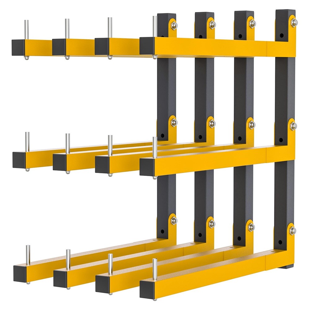 4 PACK Lumber Storage Rack Wall Mount Wood Organizer Storage Racks Heavy Duty...