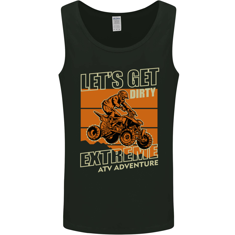 Lets Get Dirty ATV 4X4 Quad Bike Biking Mens Vest Tank Top