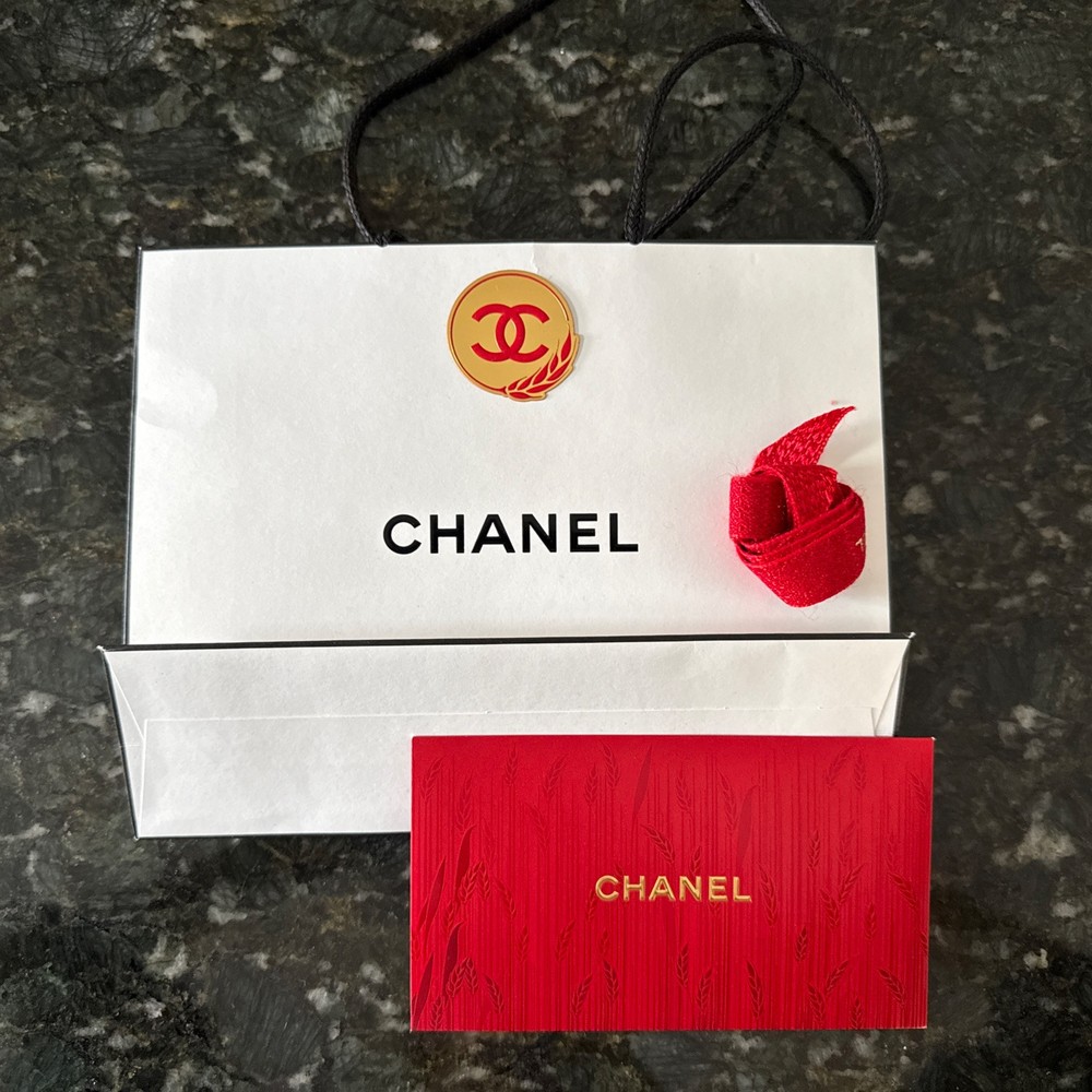 Chanel Lunar New Year Gift Set with Ribbon Bag Sticker and Envelope-image