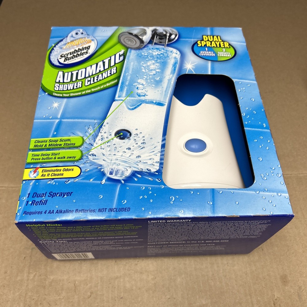 Scrubbing Bubbles Automatic Shower Cleaner Starter Kit with Refill Sealed
