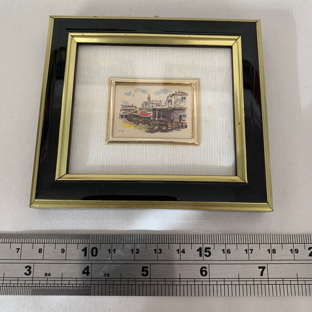 Vintage Embossing On Sterling Silver / Dry Punching Hand Process Italian Scene