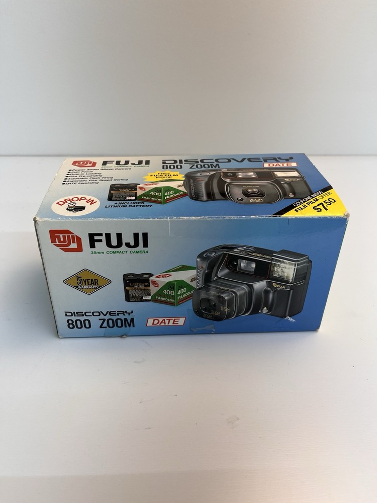 Vintage Fuji Discovery 800 Zoom Point & Shoot Film Camera Tested Works Great