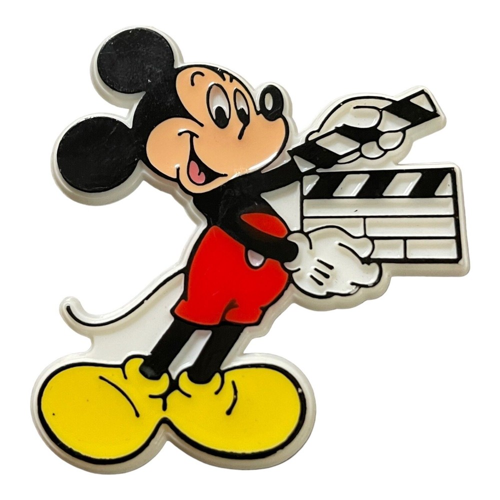 Mickey Mouse Plastic Action Movie Pin Made in USA Monogram Products Disney
