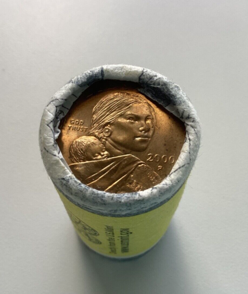 1 Roll Of Sacagawea Dollar Coins 2000 P - $25 Original Mint Roll Uncirculated