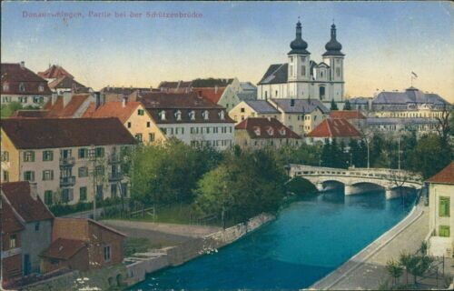 Ansichtskarte Donaueschingen Partie bei der Schützenbrücke 1917 (Nr.949)