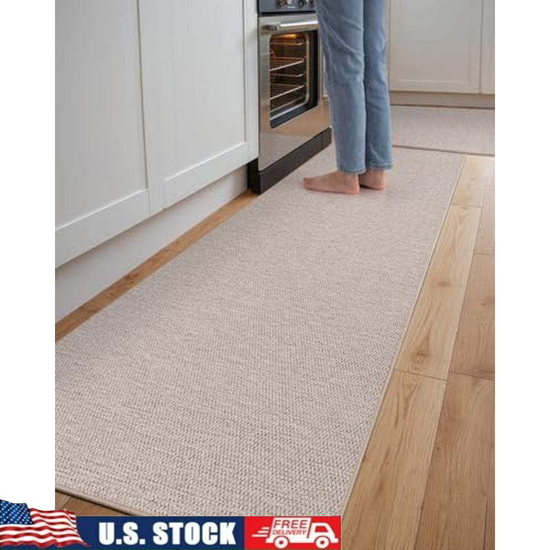 Non-Slip Washable Soft Kitchen Rugs Thin Woven Mats Floor Runner Easy Clean New