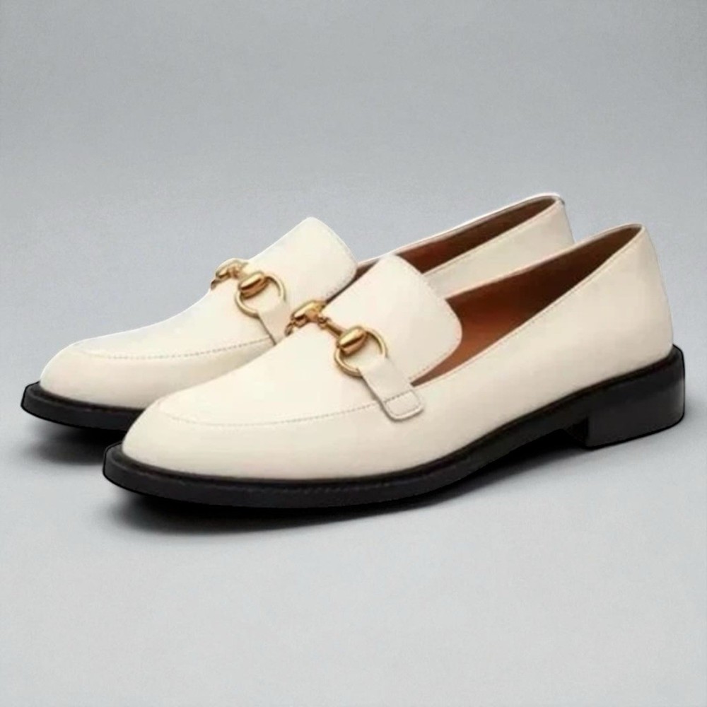Lisa Vicky Shoes Womens Size 7.5 M Loafers Slip On Academia Heel Sheep Napa