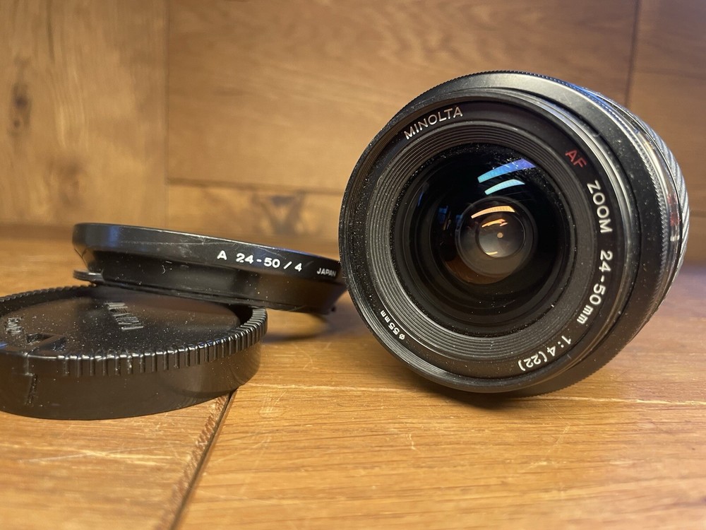 *Opt Mint w/ Hood* Minolta AF 24-50mm F/4 Wide Angle Zoom Lens Sony A From Japan