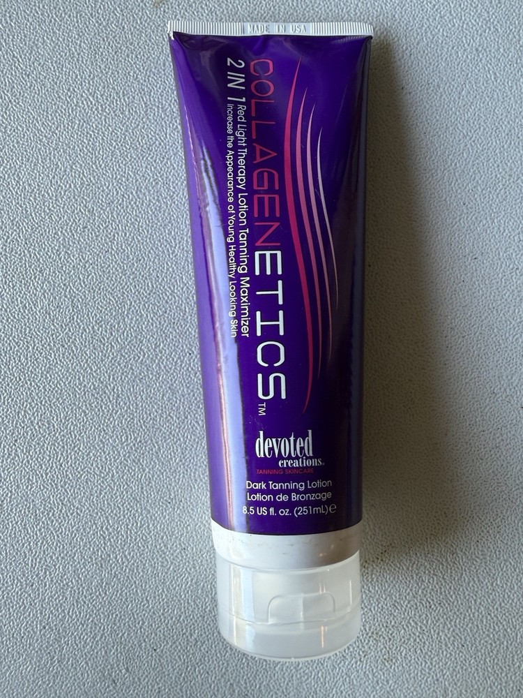 DEVOTED CREATIONS Collagenetics 2-in-1 Red Light Therapy Prep Tanning Lotion 9oz