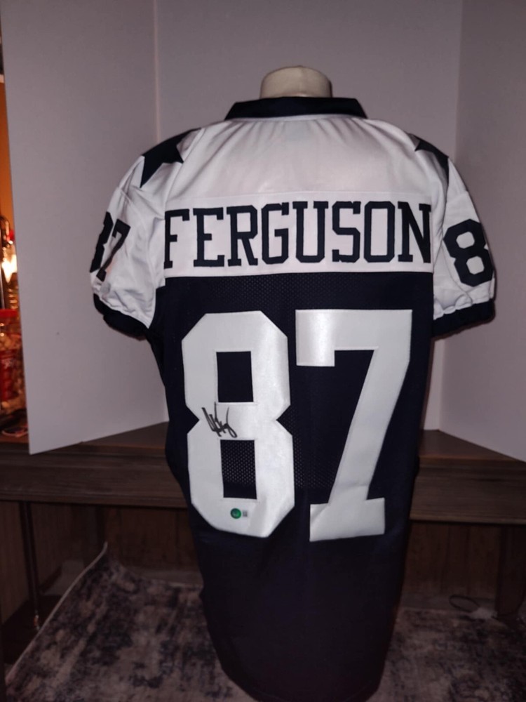 JAKE FERGUSON CUSTOM DALLAS COWBOYS AUTOGRAPHED JERSEY(BECKETT) size XL