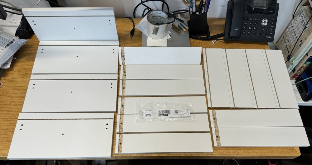 IKEA Kallax 2-Drawer Cube Storage Unit White New Parts Included