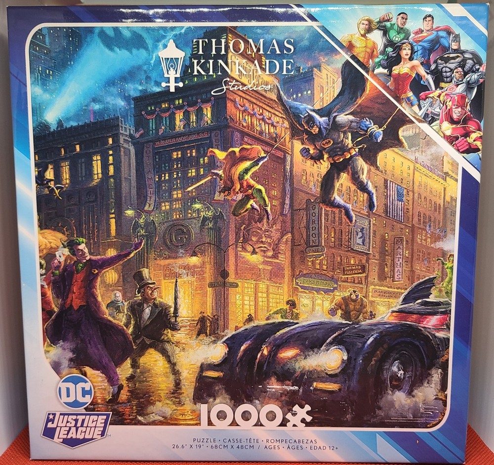 DC Justice League Thomas Kinkade 1000-Piece Puzzle USA Made 41044