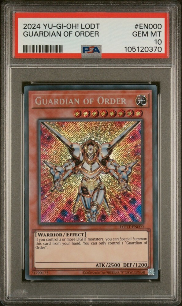 2024 Yu-Gi-Oh Guardian of Order LODT-EN000 Secret Rare PSA 10 Gem Mint Unlimited