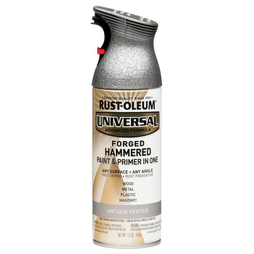 271481 Universal Forged Hammered Spray Paint 12 oz Antique Pewter for All Surfaces
