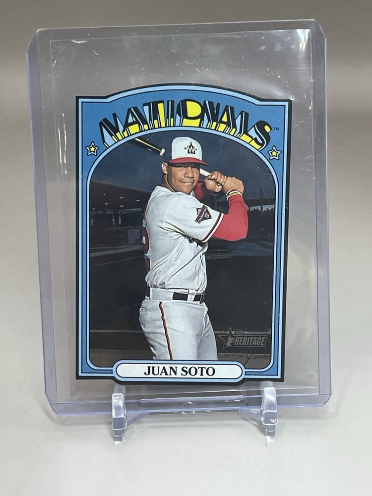 2021 Topps Heritage JUAN SOTO Die Cut Mini 72' SP Black Border 72DC-21 Nationals