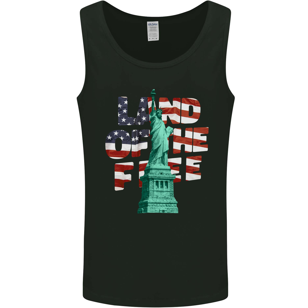 Land of the Free Independence Day 4th of July Mens Vest Tank Top