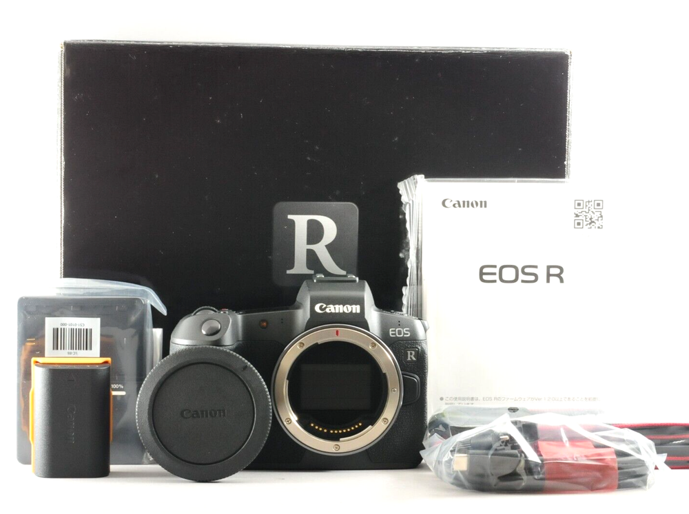 Almost Unused Canon EOS R 30.3MP Full Frame Mirrorless Digital Camera Box #3309