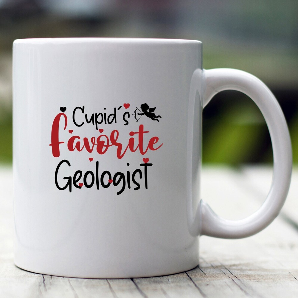 Geologist Valentine Mug with Cupid Design Perfect Geology Gift