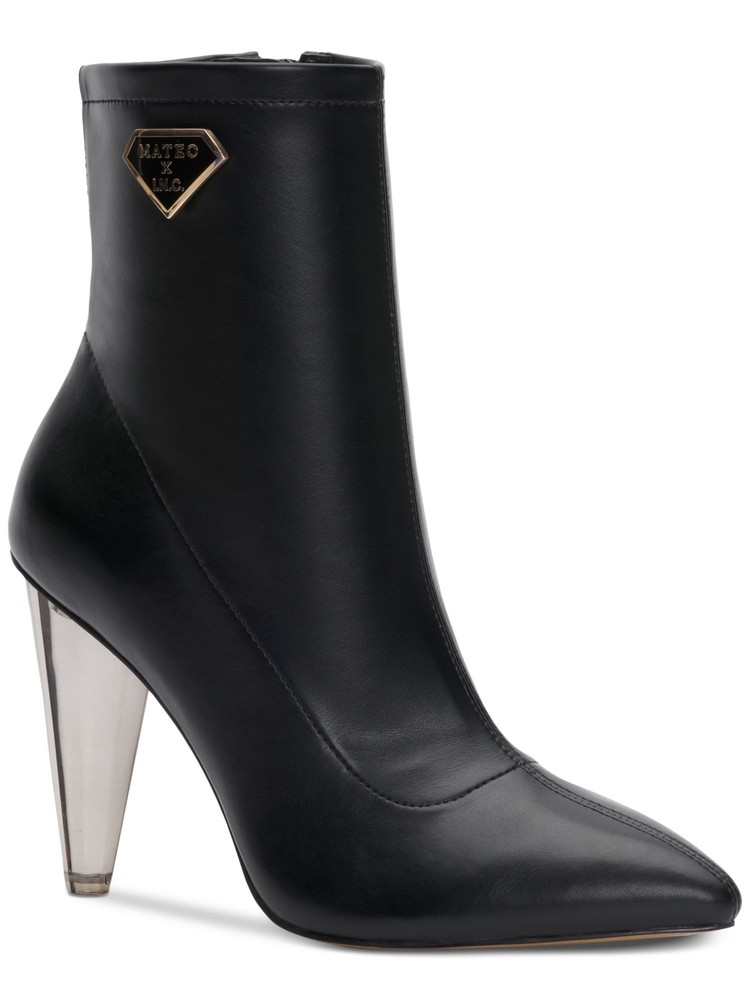 MATEO BY INC Womens Black Arch Support Luisa Pointed Toe Stiletto Booties 7.5 M