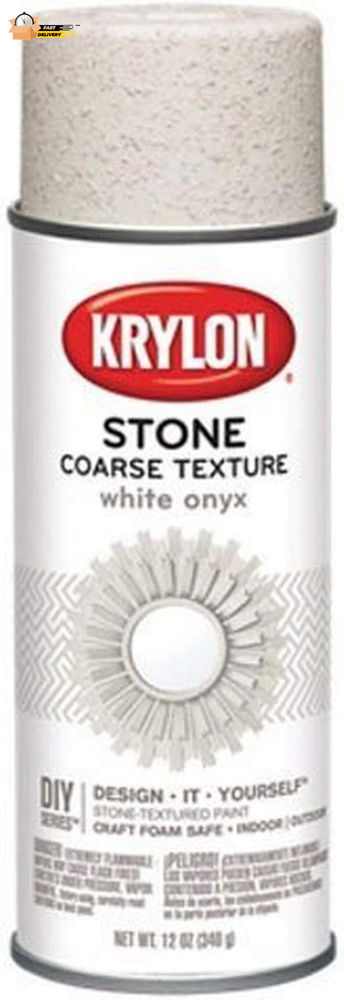Coarse Stone Texture Spray Paint in White Onyx 12 oz