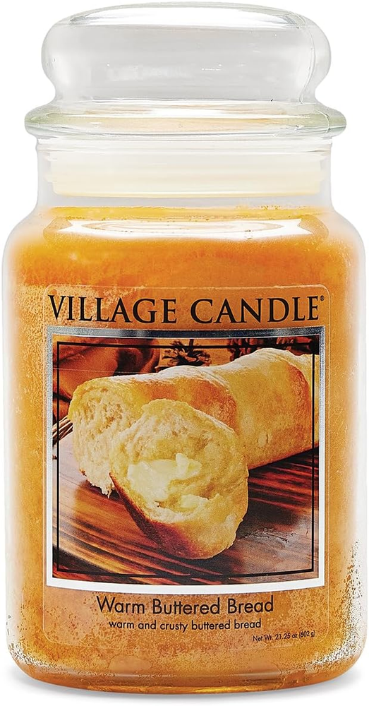 Warm Buttered Bread Large Glass Apothecary Jar Scented Candle,