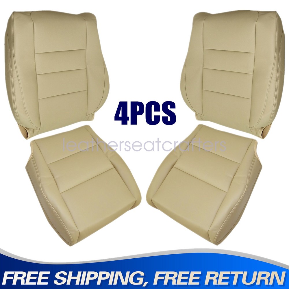 Driver & Passenger Bottom & Top Seat Cover Tan For 2008 2009 2010 Honda Accord