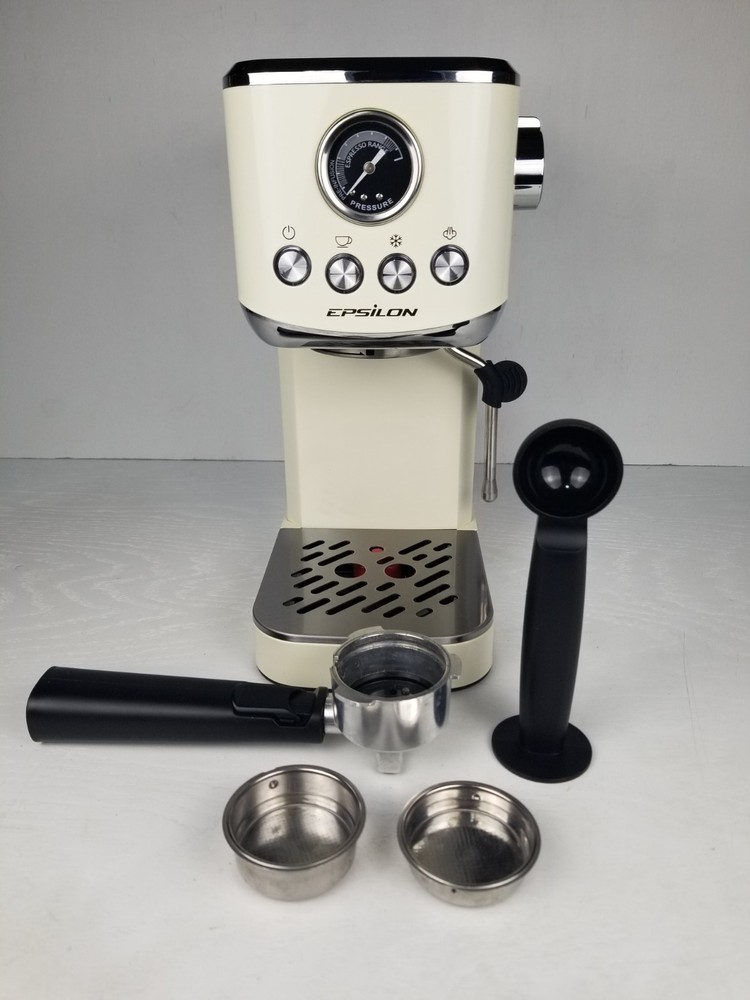 Epsilon Coffee Machine w/ Milk Frother, 20-Bar Espresso Maker, Hot And Cold Brew