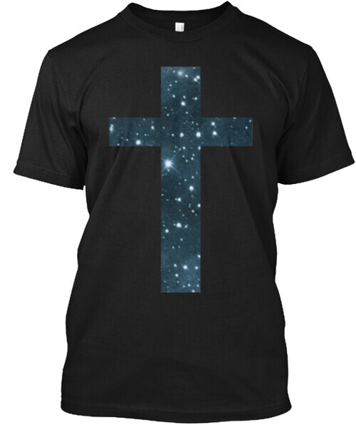 Forever Hipster Galaxy Cross T-Shirt Made in the USA Size S to 5XL