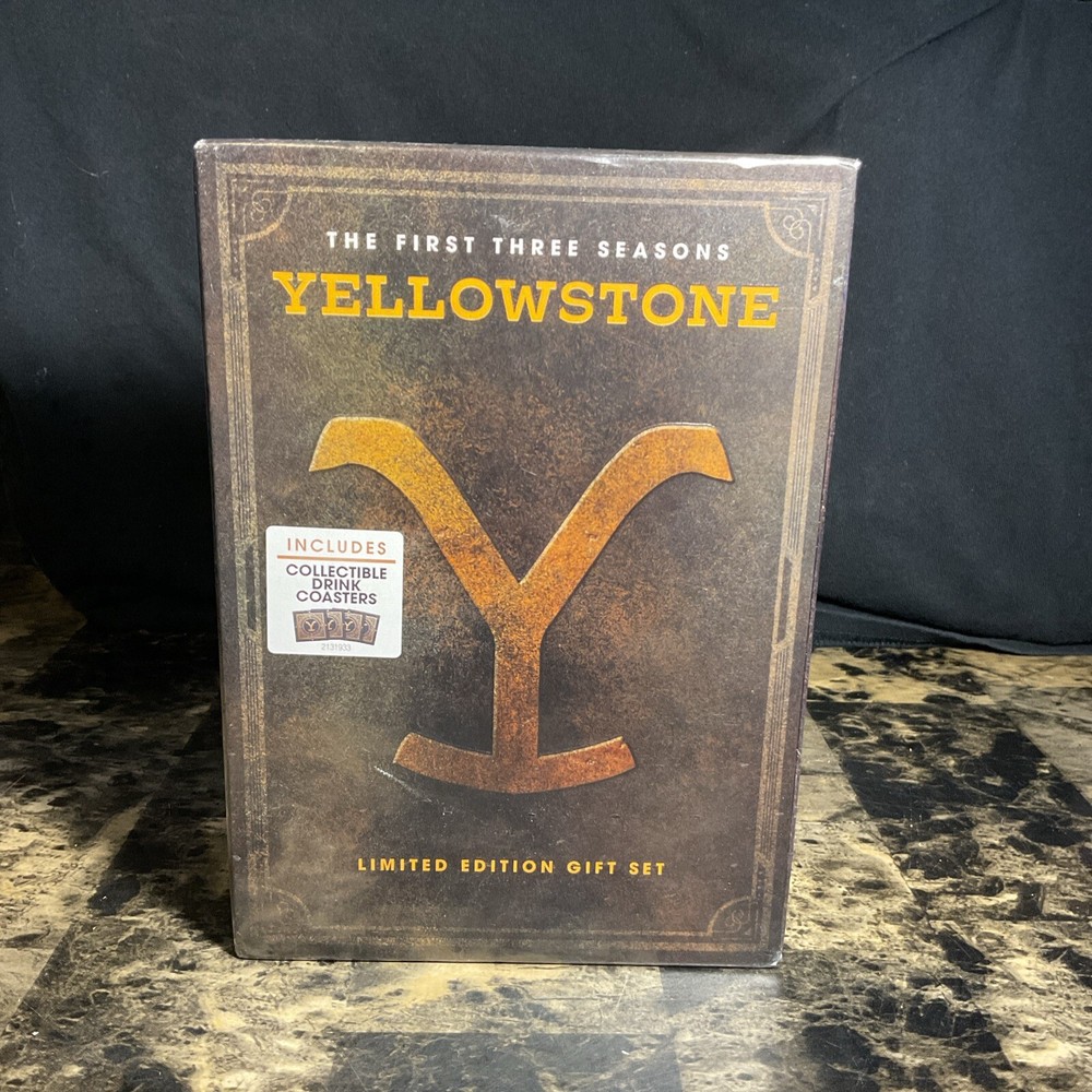 Yellowstone: The First Three Seasons LIMITED EDITION w/Table Coasters (DVD) NEW