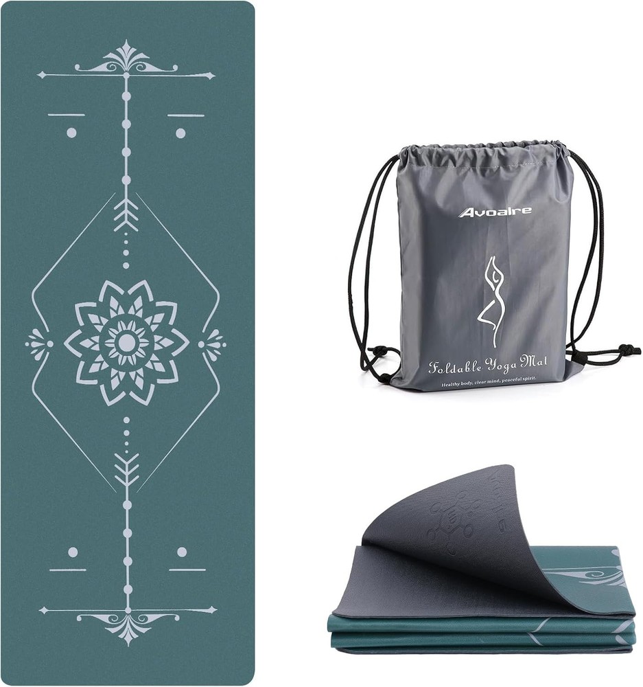 3mm High Density Non-Slip Foldable Yoga Mat for Hot Yoga & Pilates