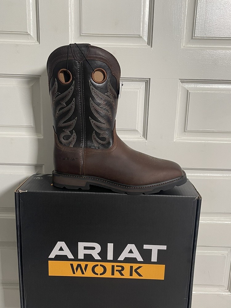 Ariat Groundwork Steel Toe Work Boots in EE Wide Size