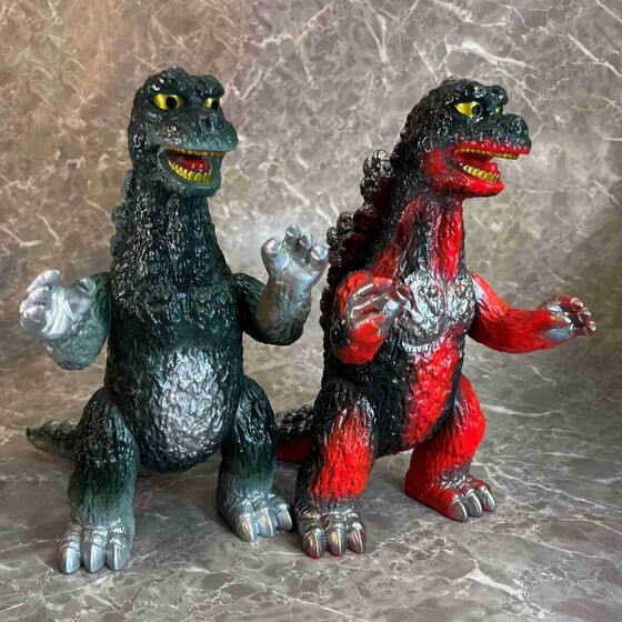 Presale Popy Great Saurus Godzilla Soft Vinyl Figure 260mm Standard & Green 2Set-image