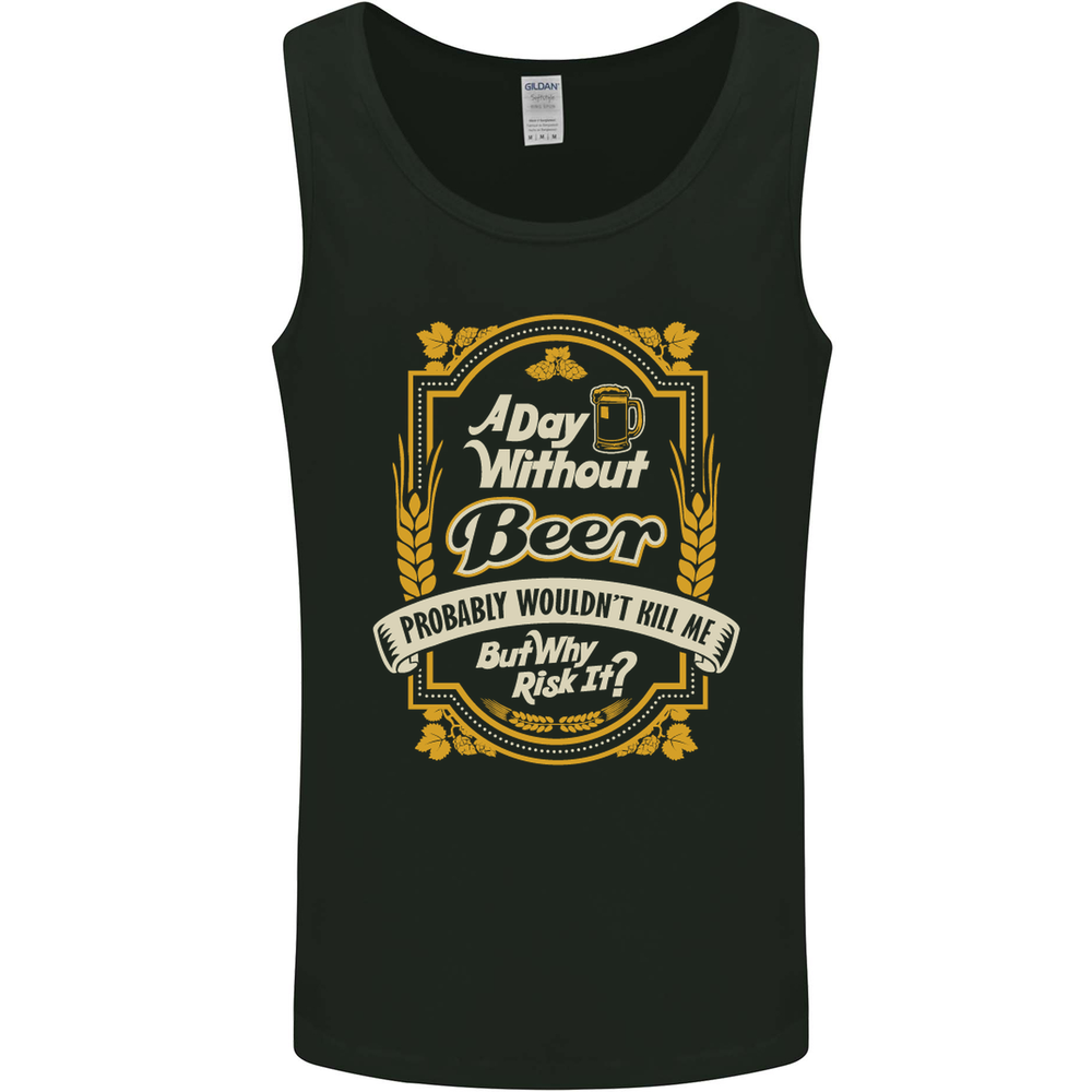 A Day Without Beer? Funny Alcohol Mens Vest Tank Top