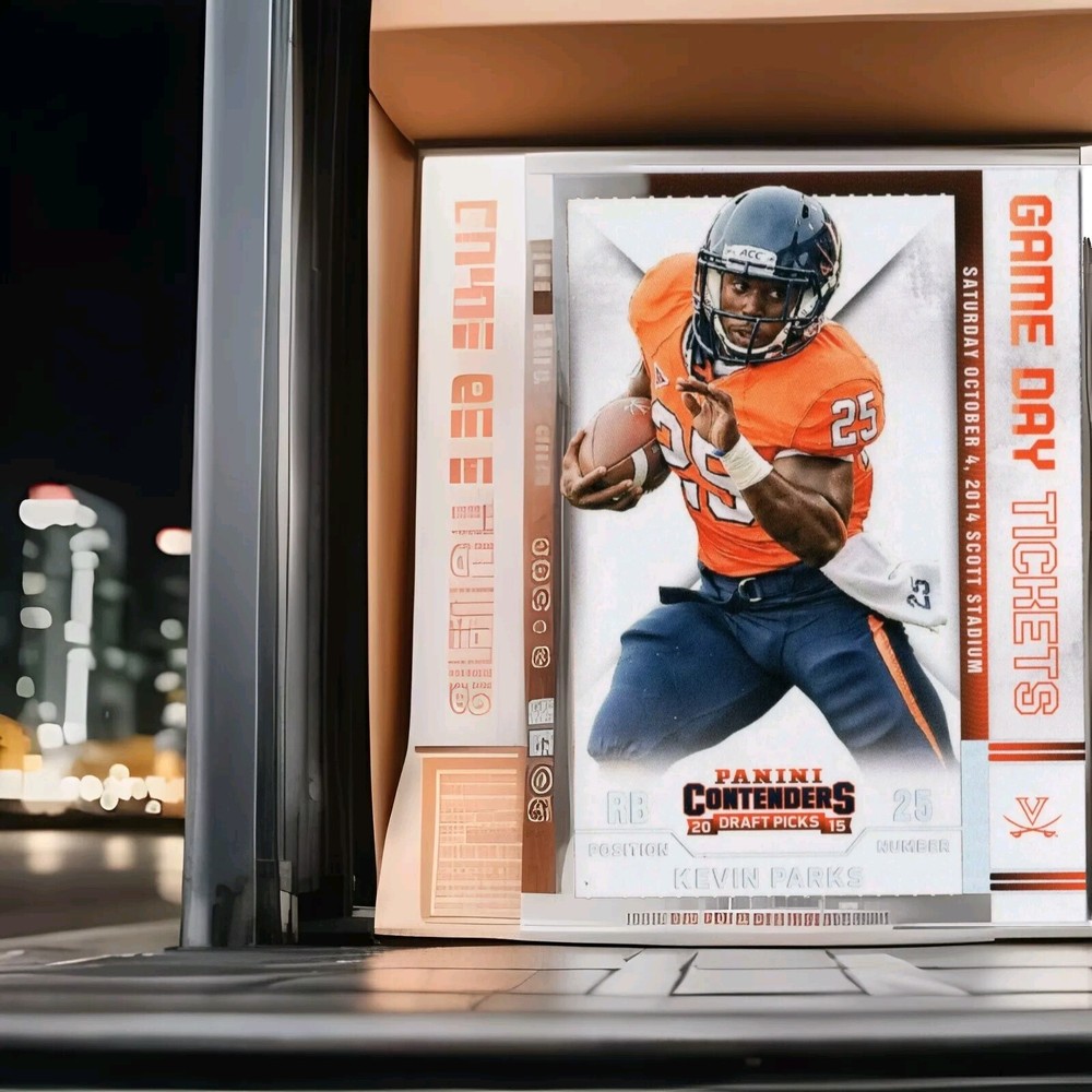 2015 Panini Contenders Draft Picks Game Day Tickets Kevin Parks #81 Virginia Rookie Card