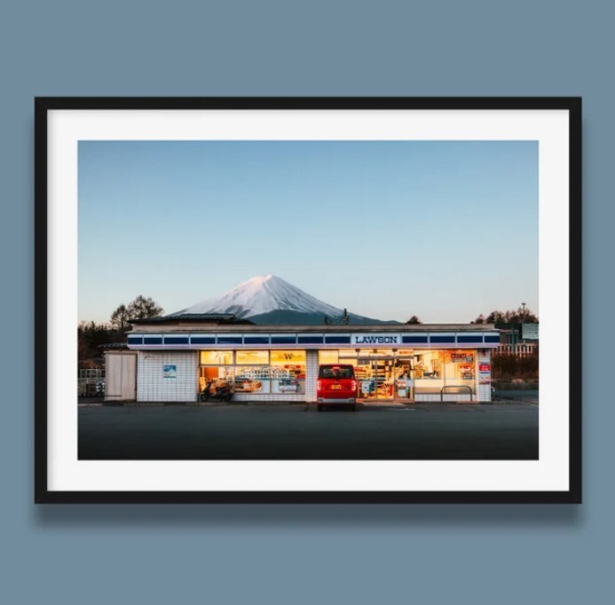 Mt Fuji Blue Hour Art Print | Original Lawson Landscape Illustration  
