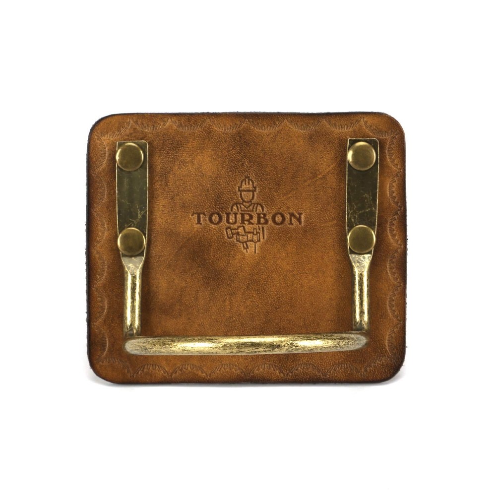 Leather Tool Holster with Steel Loop for Hammer Carrying