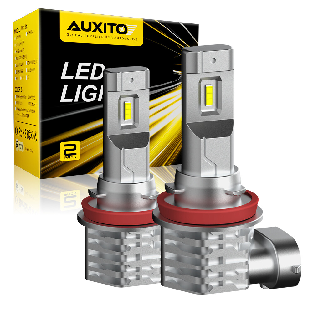 AUXITO H11 H8 H9 LED Kit Headlight High Beam Low Bulbs 6500K 360000LM White 2PCS