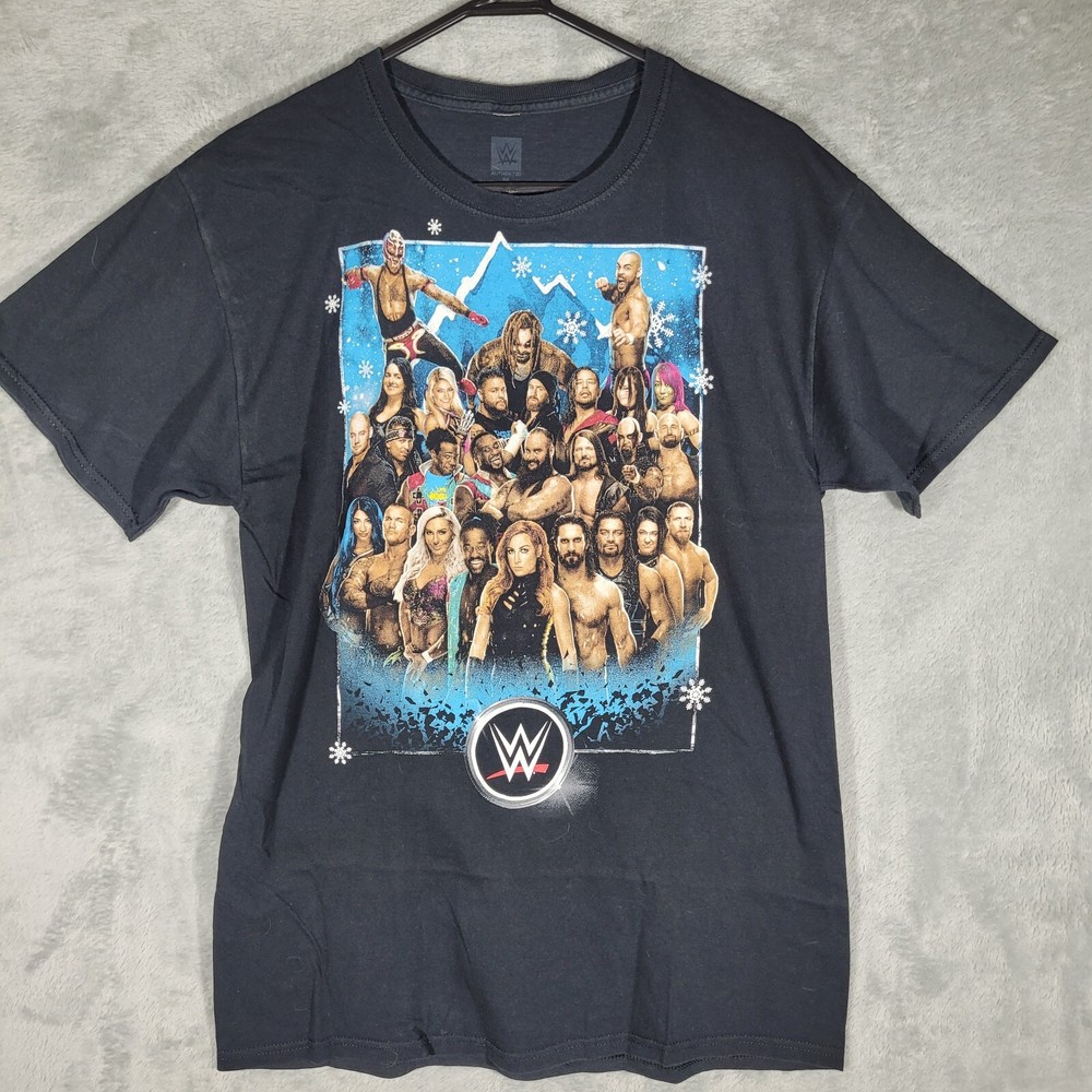 WWE Live Tour I Was There Black Double-Sided Mens Medium T-Shirt