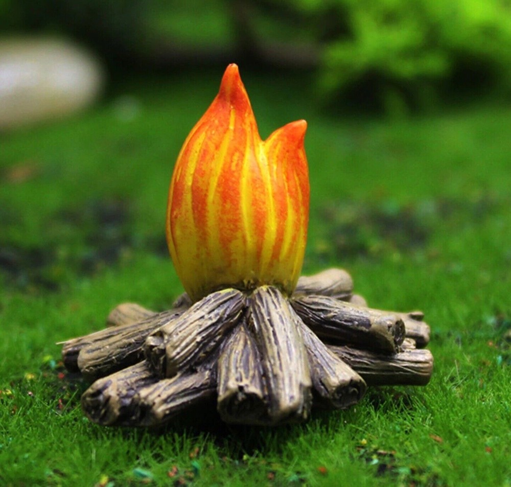 Personality Bonfire Statue Garden Sculpture Tabletop Figurine Home Decor Gifts.