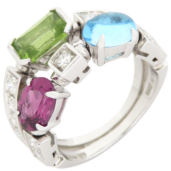 BVLGARI Allegra K18WG 18K Gold Multi-Color Ring 250059