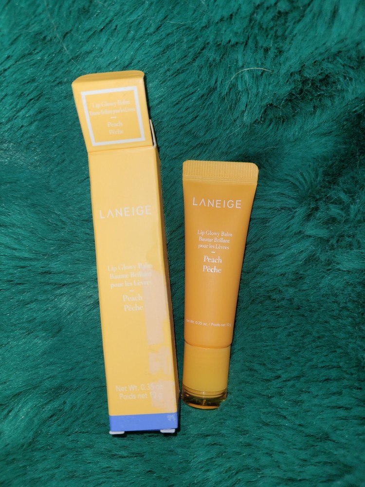 Laneige Lip Glowy Balm in Peach Full Size 0.35 Oz 10g New In Box